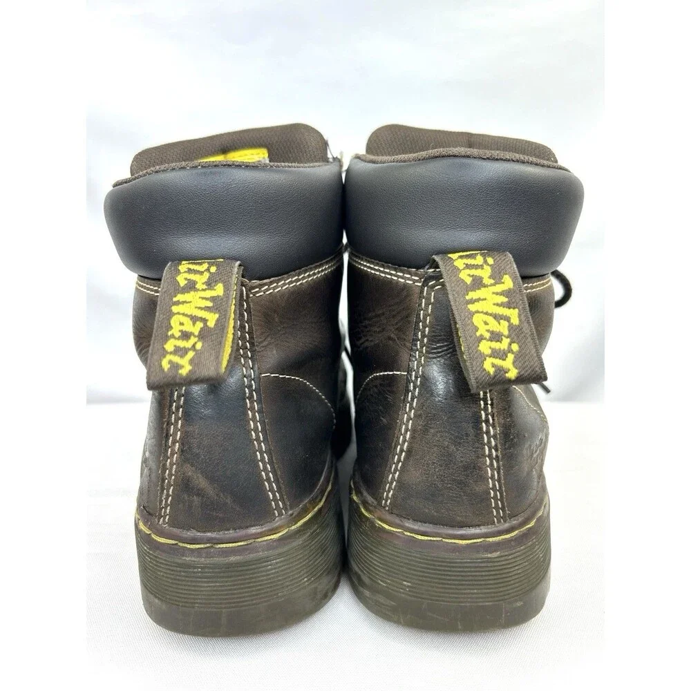Dr Martens Steel Toe Work Boots Brown Leather Slip Resistant Winch St Men’s 8
